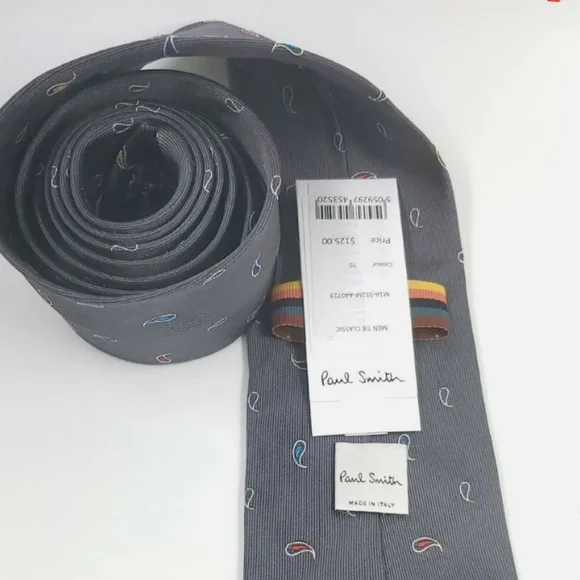 Paul Smith  100% Silk Italy Men's Necktie Tie - Picture 3 of 5